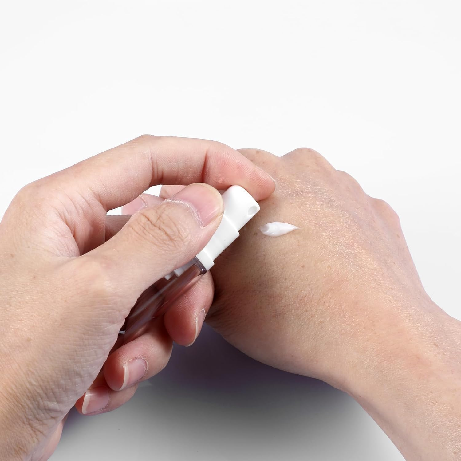 6 Pcs Travel Essentials Empty Airless Pump Bottles, Refillable Clear Travel Lotion Containers Vacuum Cosmetic Container Press Bottles for DIY Foundation, Gel, Essence, Lotion, Moisturiser (10Ml) image number 6