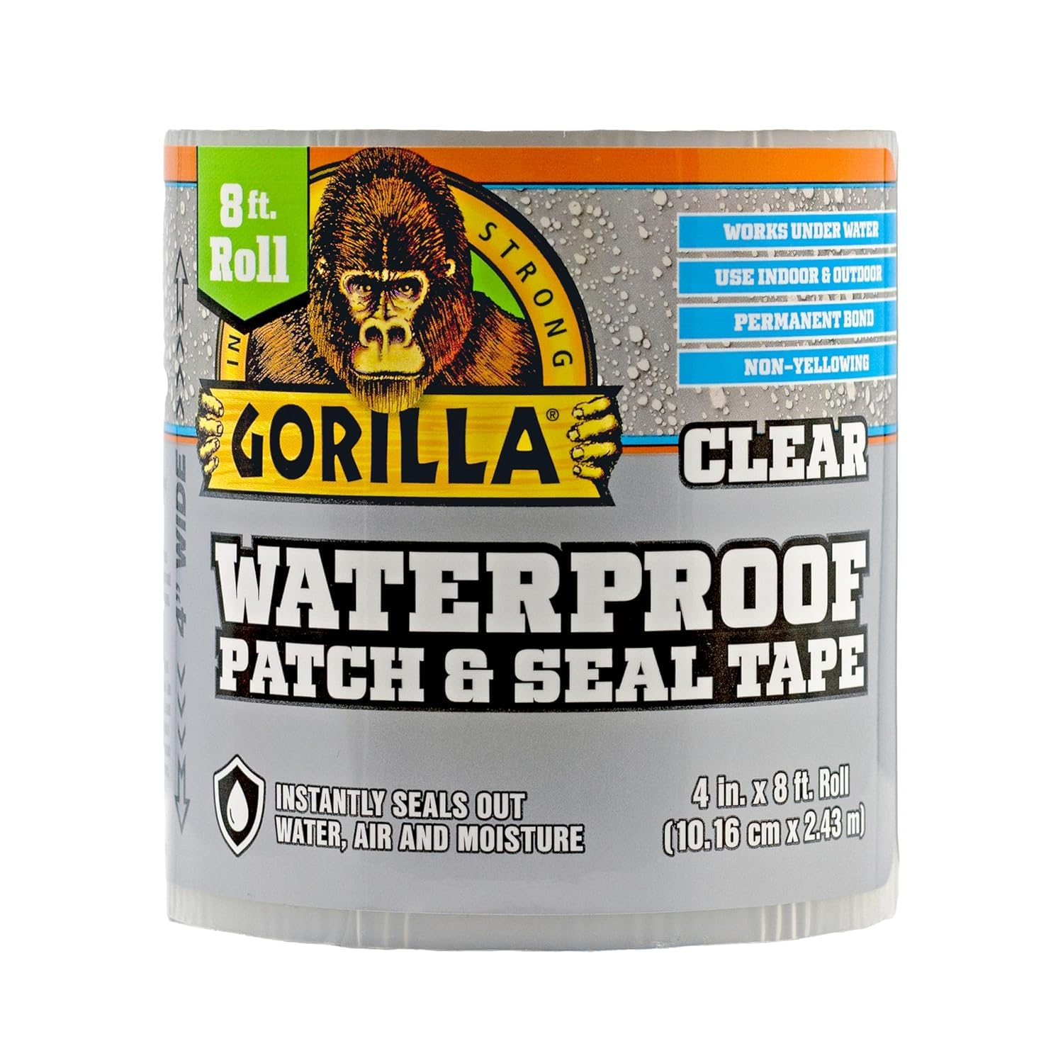 Gorilla Waterproof Patch and Seal Tape 4" X 10' Black, (Pack of 1)