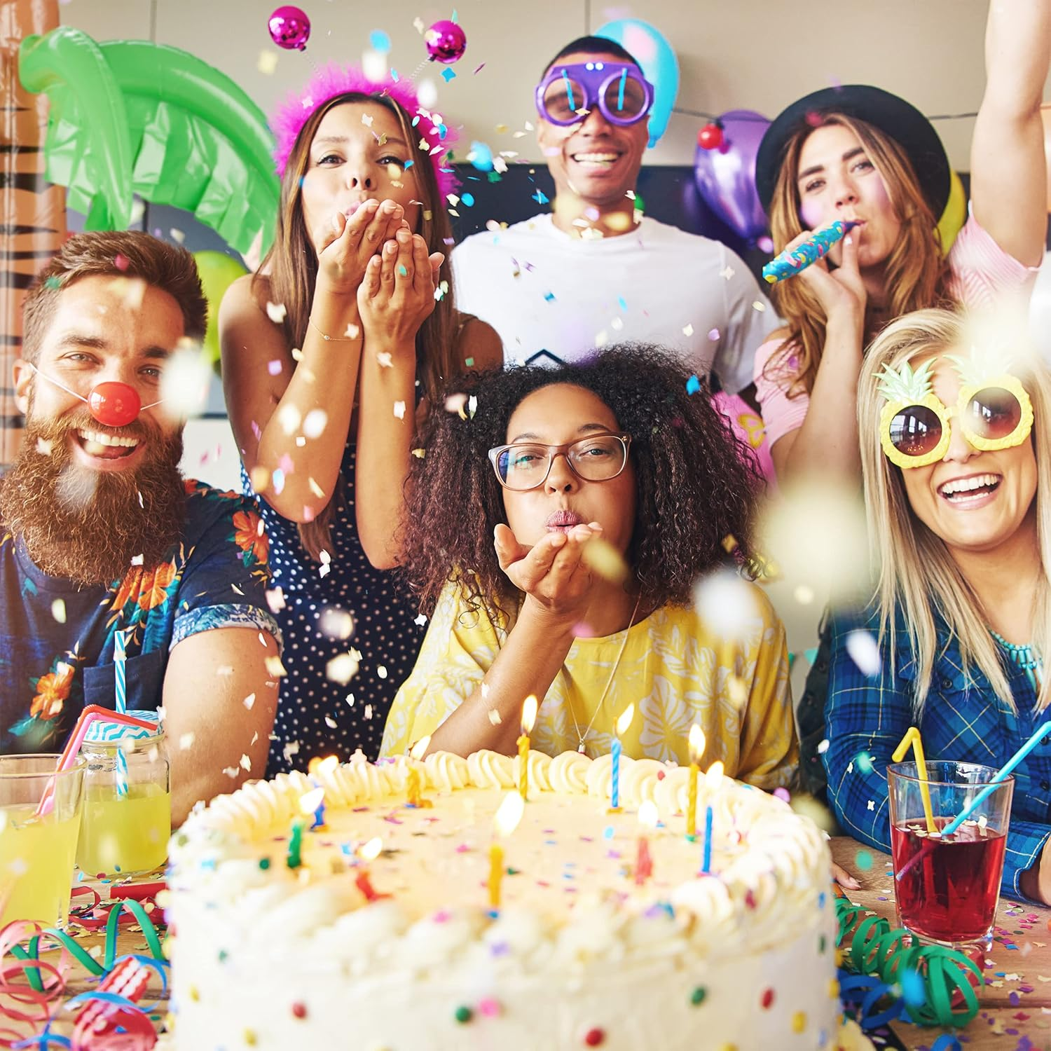 Relaxdays Inflatable Palm Tree, Cool Pool Decoration, Decorative Palm Tree for Inflating, Summer Party Decoration, 80 Cm High, Green/Brown, Pack of 1 image number 5