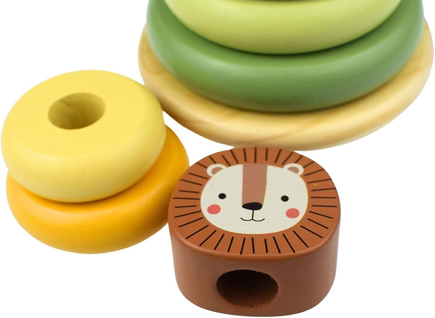 Tooky Toy TK998 My Forest Friends Lion Stacking Tower: Stacking Wobbe Roly Poly Toy for Kids image number 1