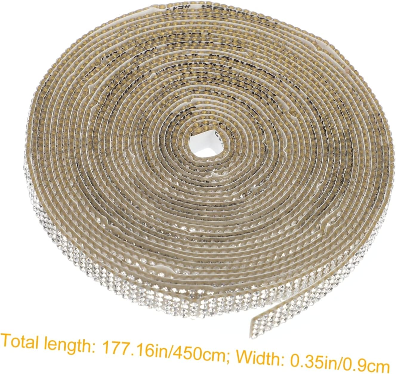 Diamond Ribbon Self-Adhesive Ribbon Sticker Silver Rhinestone Trim Elegant Appearance for Decorating Headpiece and Shoes Wedding New Year DIY Crafts image number 4