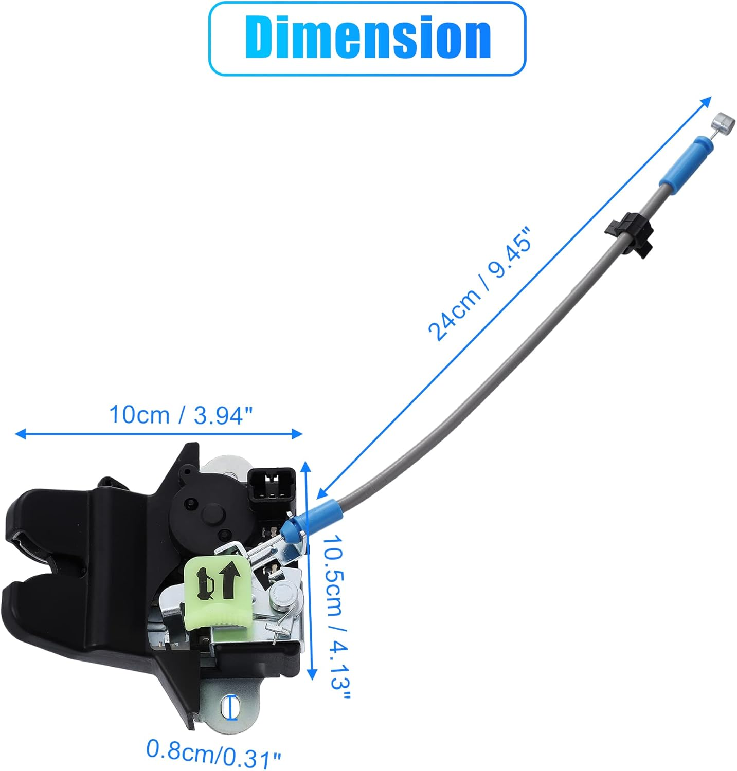 X AUTOHAUX Trunk Latch Lock Actuator 81230-C1010 for Hyundai Sonata 2015-2017 with Cable Rod Remote Trunk Tailgate Door Latch Lock Actuator Motor Rear Trunk Lid Lock Latch Actuator image number 5