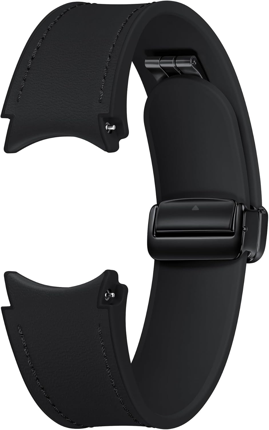 Samsung Galaxy Official D (Import Version)-Buckle Hybrid Eco-Leather Band (Wide, M/L) for Galaxy Watch, Black, Black, M/L, Strap image number 4