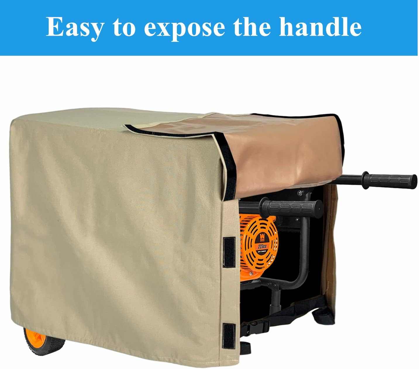 Generator Cover Waterproof 24 X 17 X18 Inch, Heavy Duty 600D Polyester Universal Generator Cover for Portable Generators DS4000S/ Predator 3500/Predator 4375/Eu3000Is image number 4