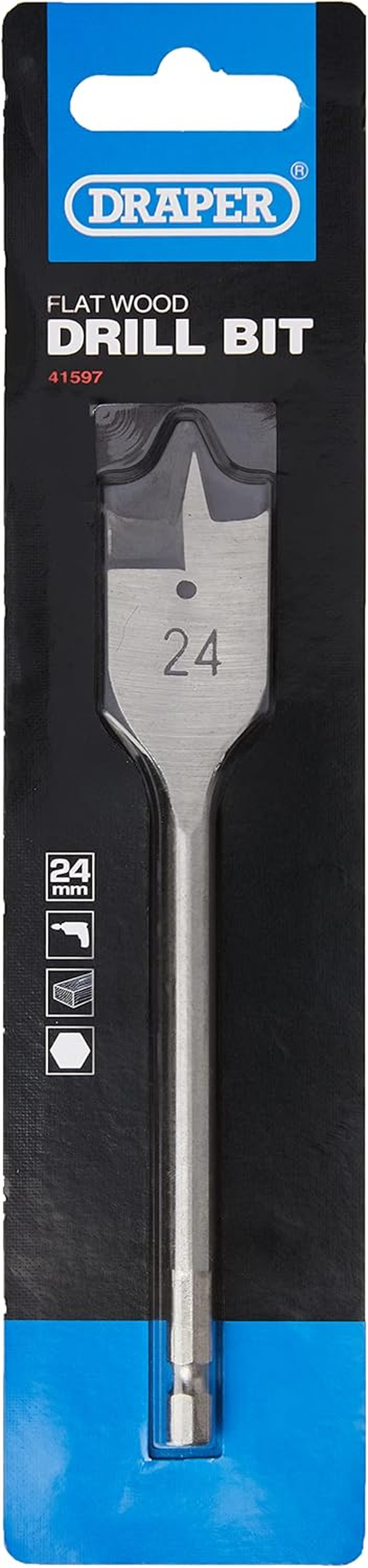 Draper Tools 41590 Flat Wood Bit, 22 Mm