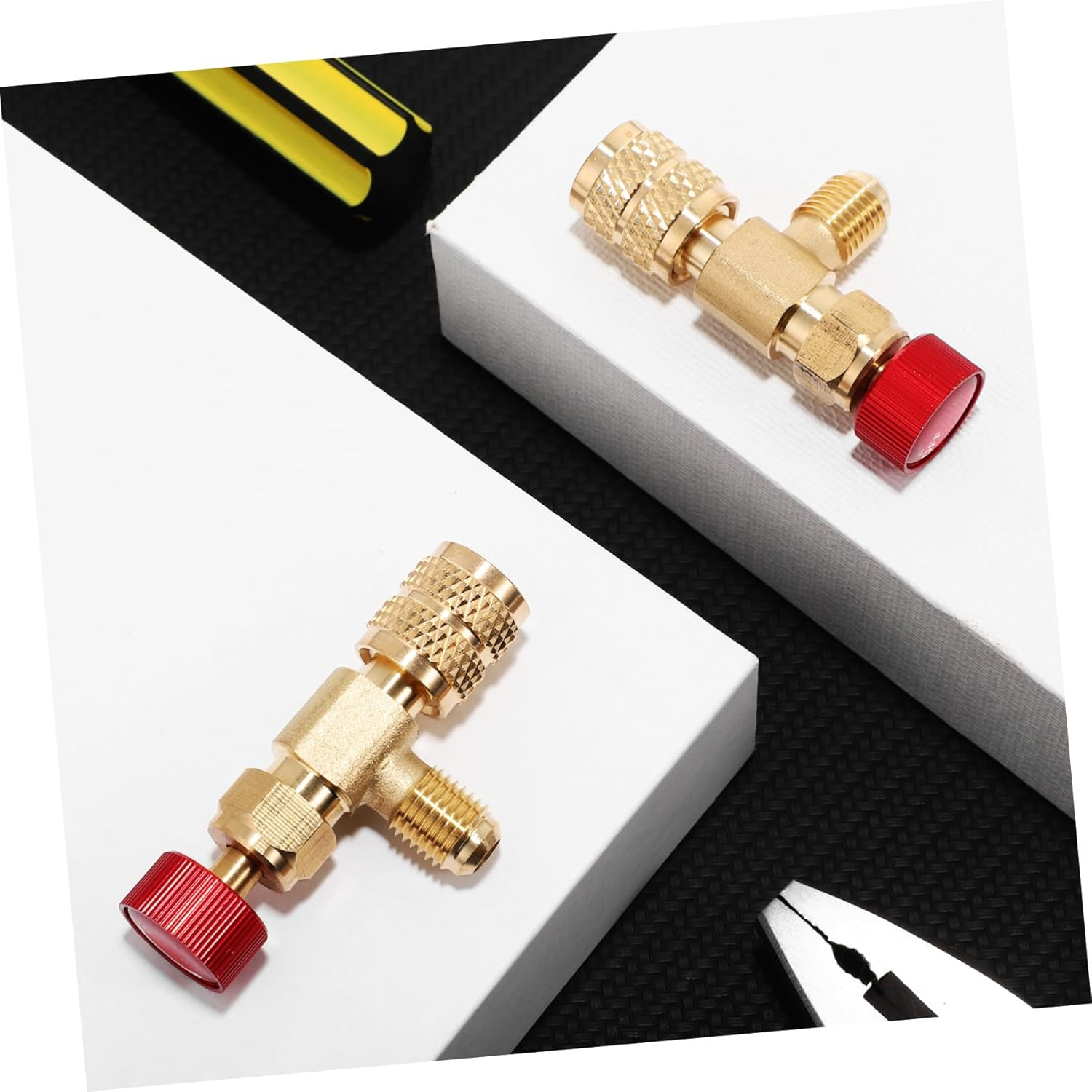 Refrigeration Coupling Valves Straight Valve Adapter for Air Conditioner, Compatible and R410 Refrigerants, Replacement for Home Use image number 4