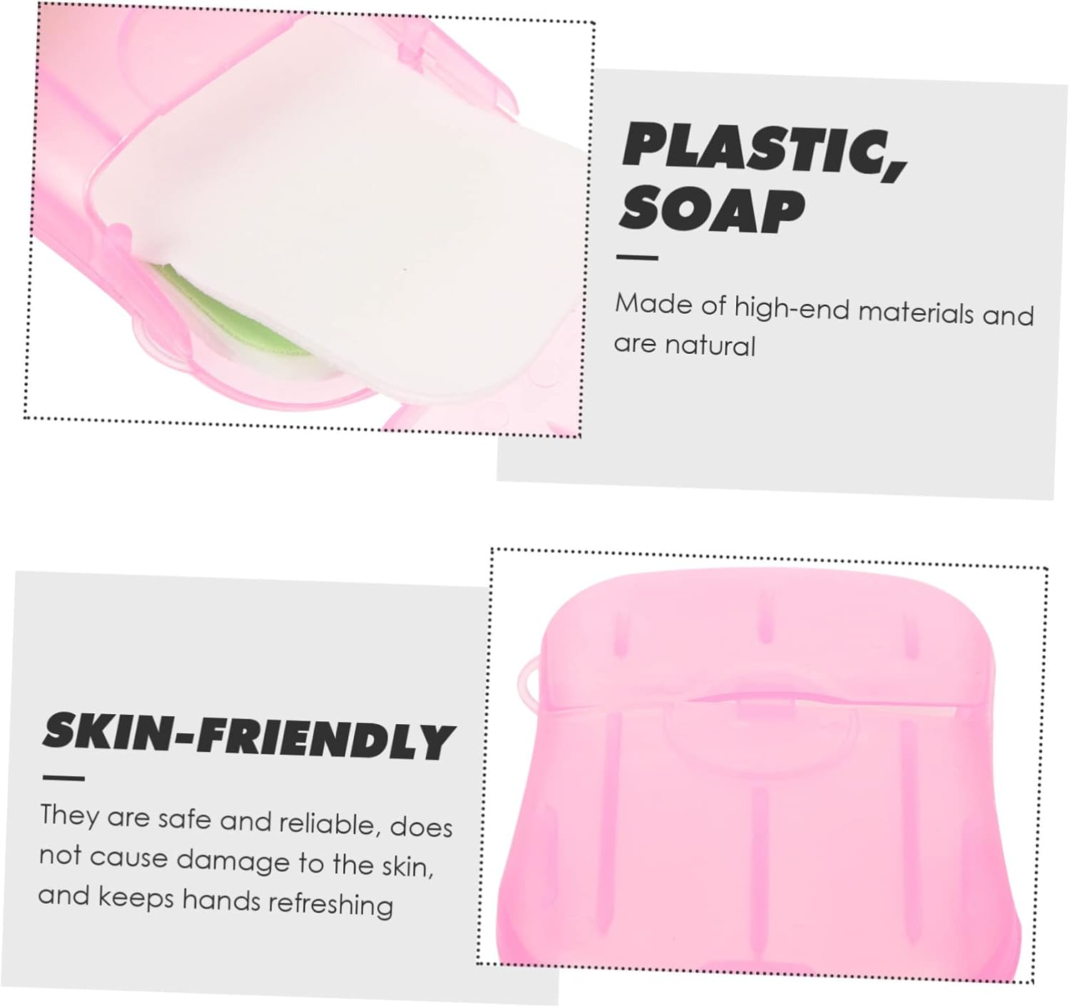 Iplusmile Travel Essentials for Women Hand Soap Sheets Travel Soap Slices Compact Lightweight Business Trips image number 2