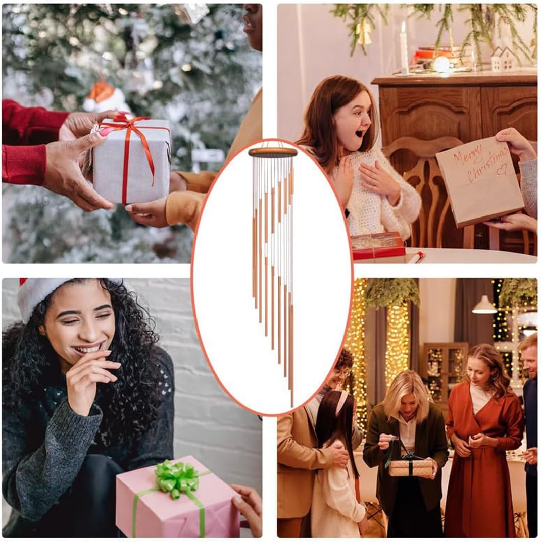 Wind Chimes for Outside, 36Inch Metal Wind Chimes Outdoor with S Hook, Classic Memorial Wind Chimes Deep Tone Windchimes Outdoors for Home Garden Decoration image number 6