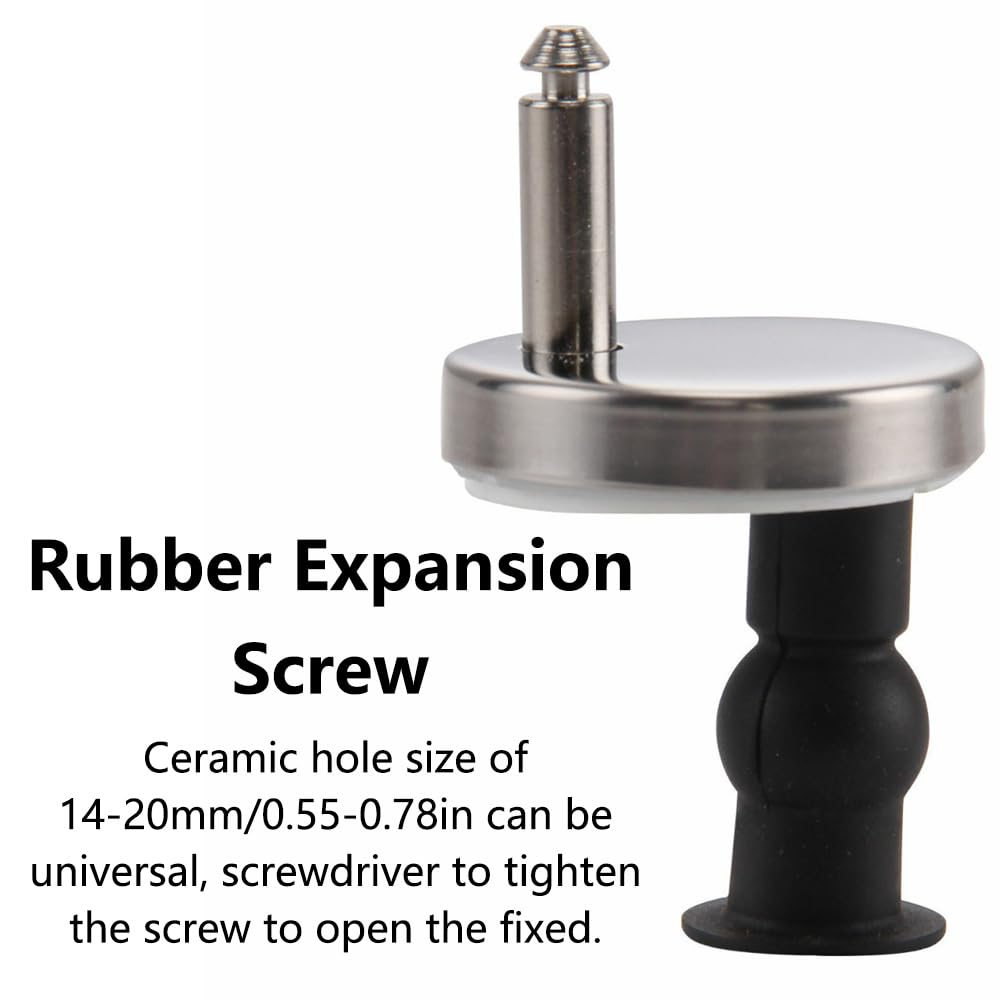 Universal Toilet Seat Fittings, 2Pcs Quick Release Top Hinges Fittings Stainless Steel Toilet Seat Replacement Kit with Expansion Screws and Bolts, 45Mm/1.77In Diameter (Enhanced) image number 6
