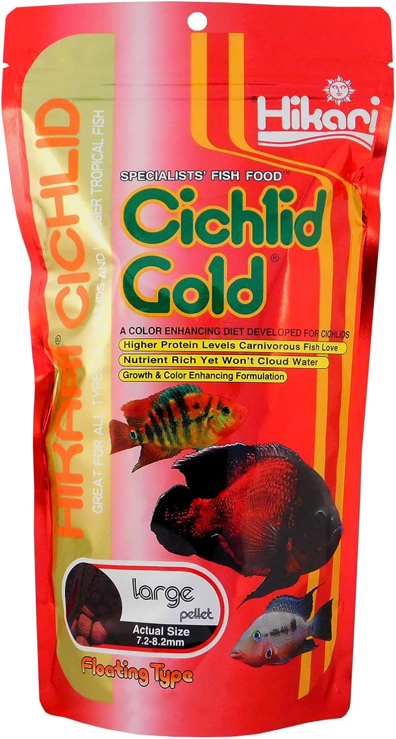 Hikari 2-Ounce Cichlid Gold Floating Pellets for Pets, Large