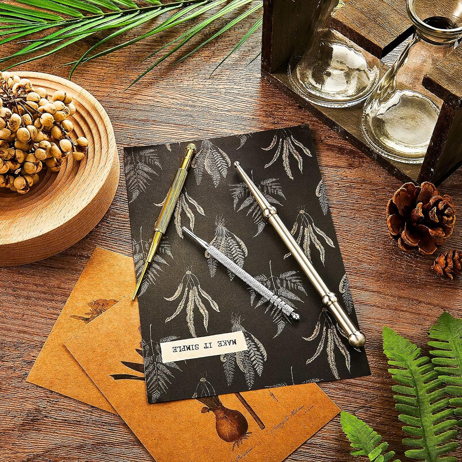 Flutesan 3 Pieces Facial Reflexology Massage Tool Stainless Steel Manual Acupuncture Pen Retractable Acupuncture Pen, Stainless Steel Double Headed Spring Loaded Ear and Body Point Probe Pen image number 3