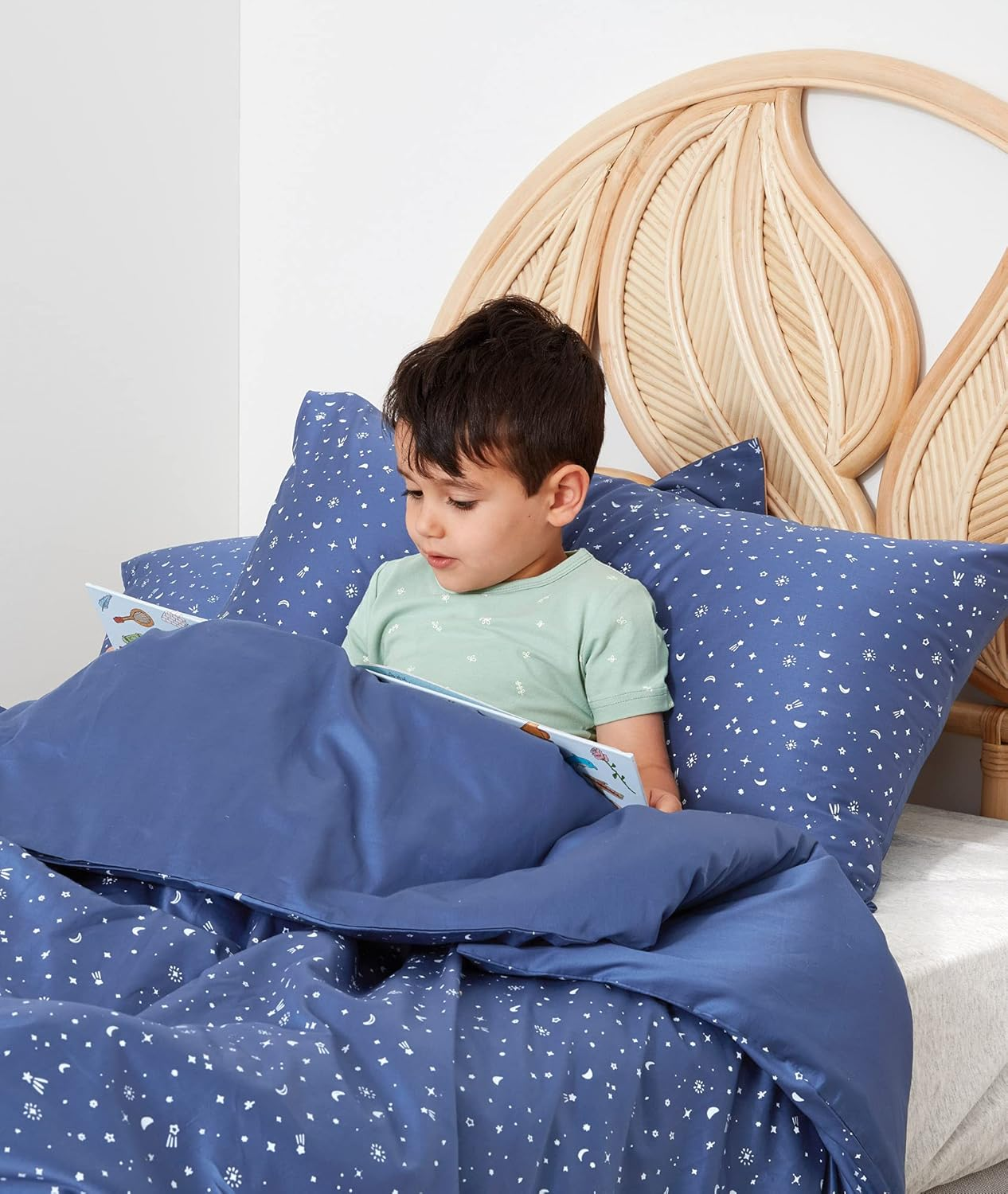 Ergopouch Single Organic Cotton Quilt Cover with Pillow Case, Night Sky - Berries image number 3