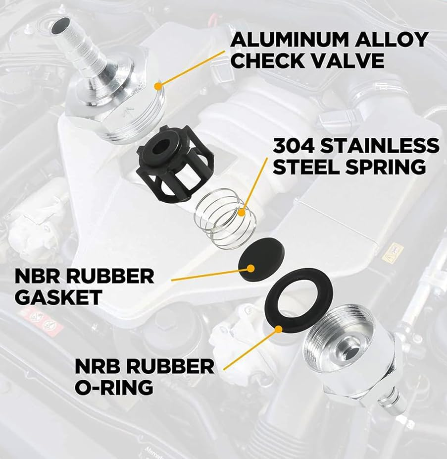 DAVRPES 8Mm 5/16" Fuel Check Valve One Way Inline Non Return Diesel Gasoline Silver (8Mm OD) image number 4