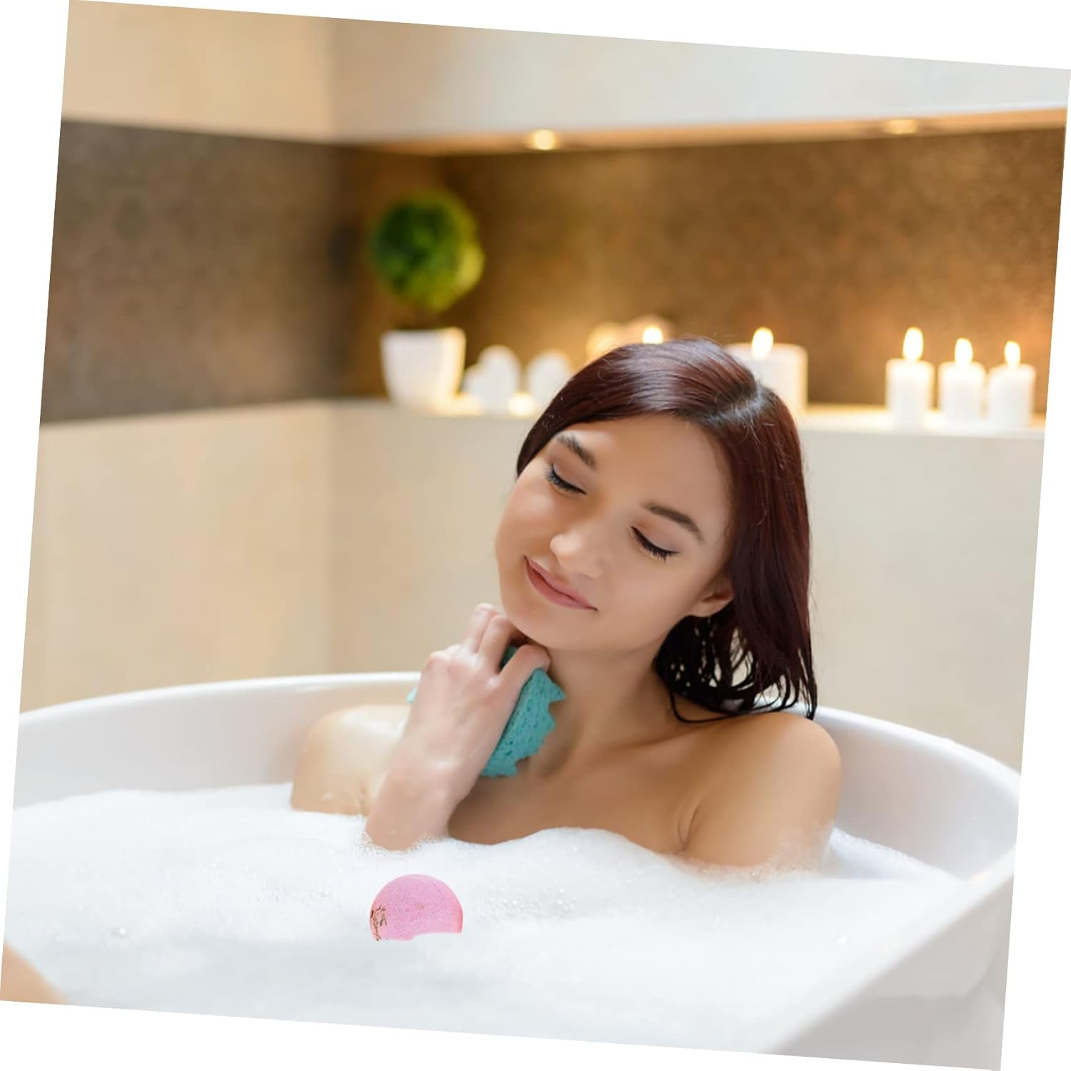 Bath Bombs Set 9Pcs 60G Essential Oil Infused Bubble Bath Balls with Dried Flowers for Relaxation and Aromatherapy Random Color