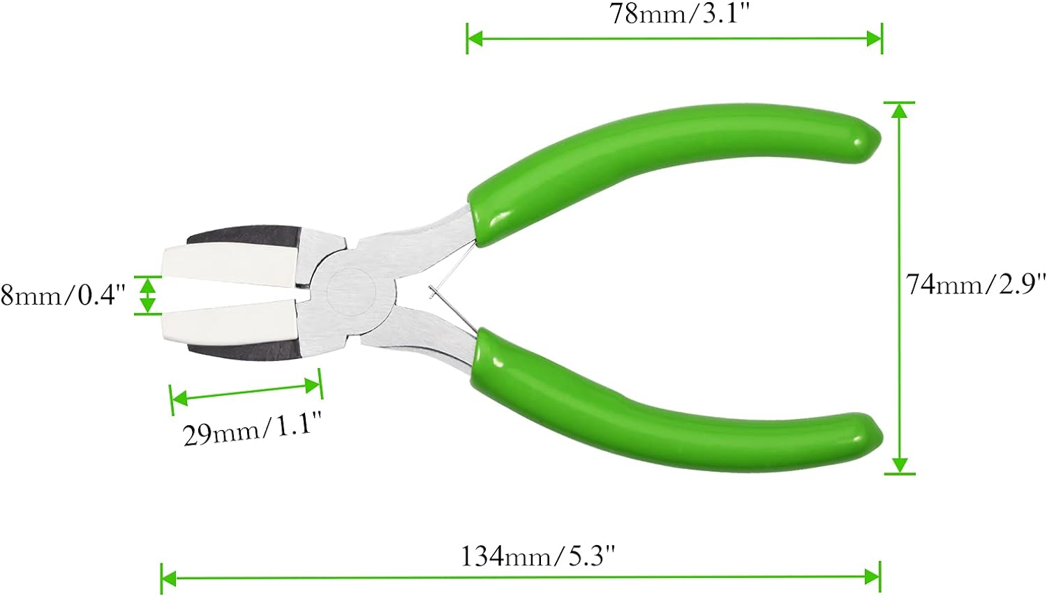 5" Double Nylon Jaw Flat Nose Pliers - Mini Precision Wire Looping and Bending Pliers for Jewelry Making, Handmade DIY Hobby Projects (2 Pieces)