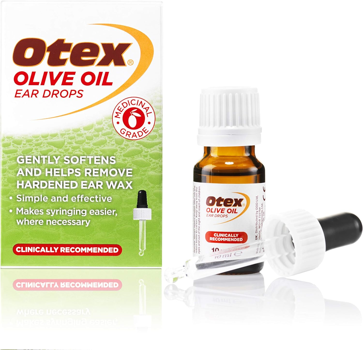 Otex Olive Oil Ear Drops for Hardened Ear Wax, Bottle with Dropper, 10Ml image number 3