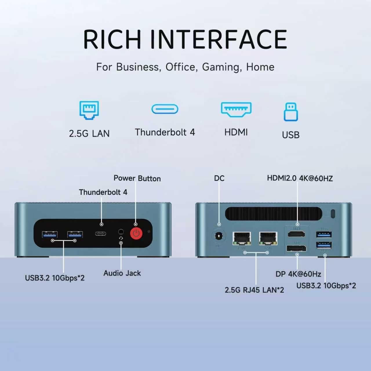 Reatan S8 Intel Mini PC Core I9-12900H(14C/20T,Turbo 5.0Ghz), 32GB DDR5 1TB Pcle4.0X4 SSD 11 Pro Gaming PC, Thunderbolt 4 Triple Display Mini Desktop Computers, Dual 2.5Gbps LAN, Wifi6/Bt5.2