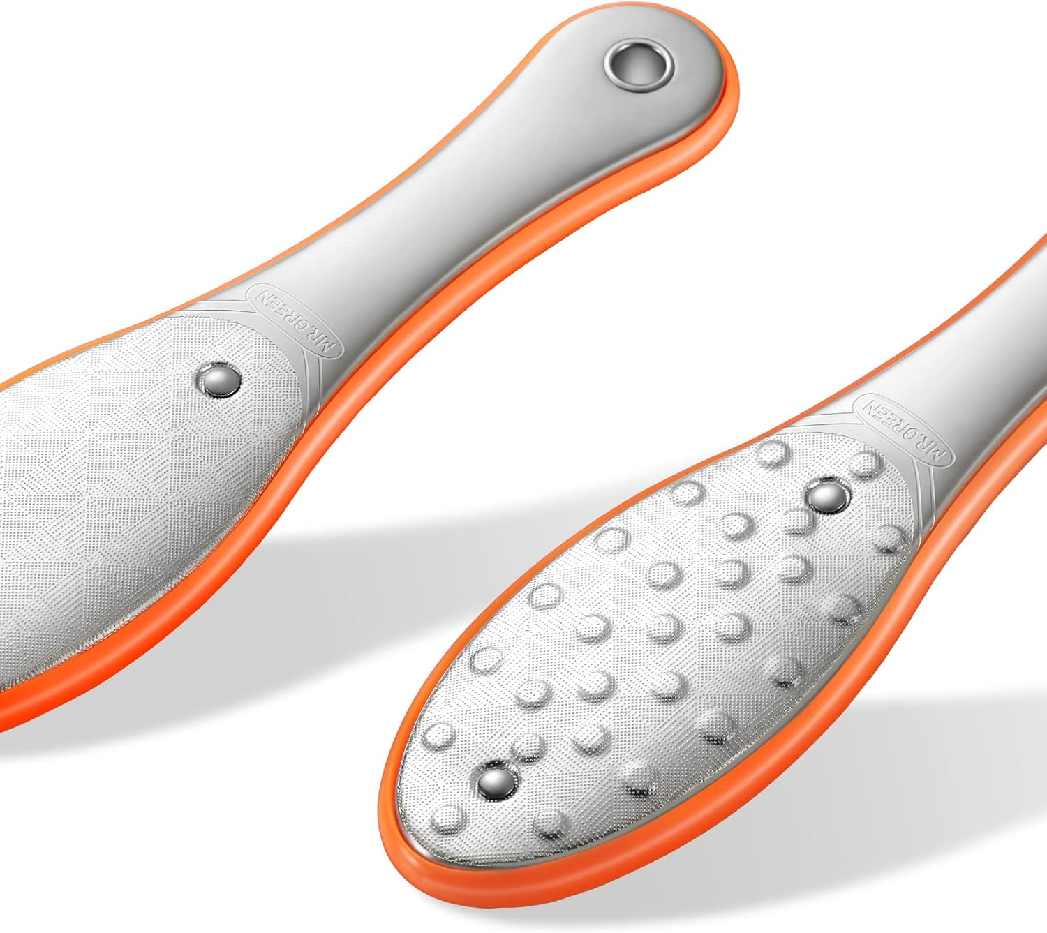 MR.GREEN Foot File Double Sided Pedicure Foot Care Tools Professional Callus Remover Foot Rasp Stainless Steel Foot Scrubber for Feet (Green)