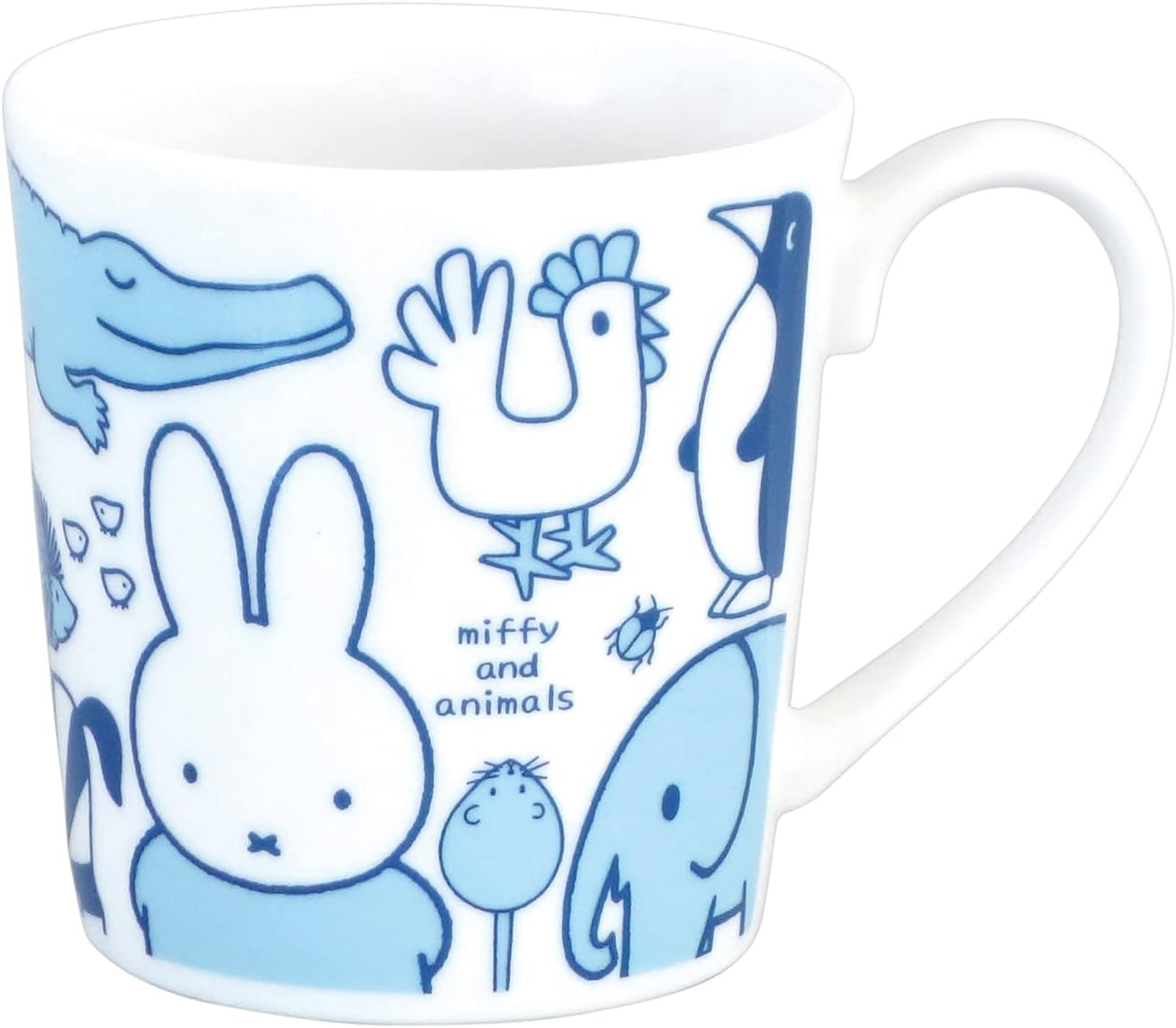 Kaneshotouki 208181 Dick Bruna Miffy Mug, Plenty of Large, Approx. 11.8 Fl Oz (350 Ml), Red Flower, Made in Japan