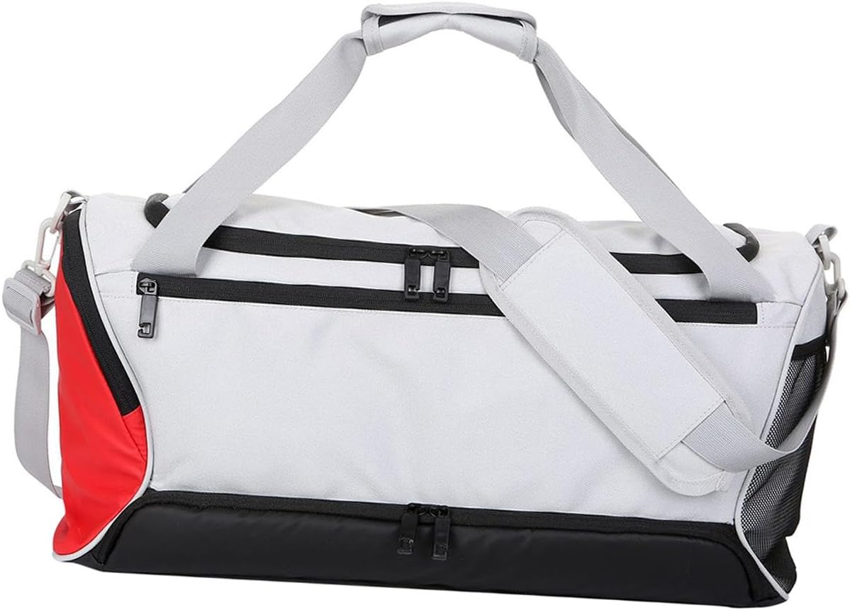 Yuksok Travel Duffle Bag with Shoe Compartment Sports Gym Bag with Adjustable Shoulder Strap Overnight Bag Crossbody Bag for Camping image number 4