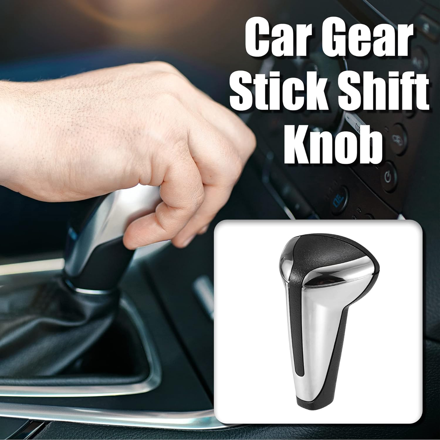 X AUTOHAUX Car Auto Automatic Gear Stick Shift Knob Fit for Citroen C3 C4 C5 - Pack of 1 Black image number 1