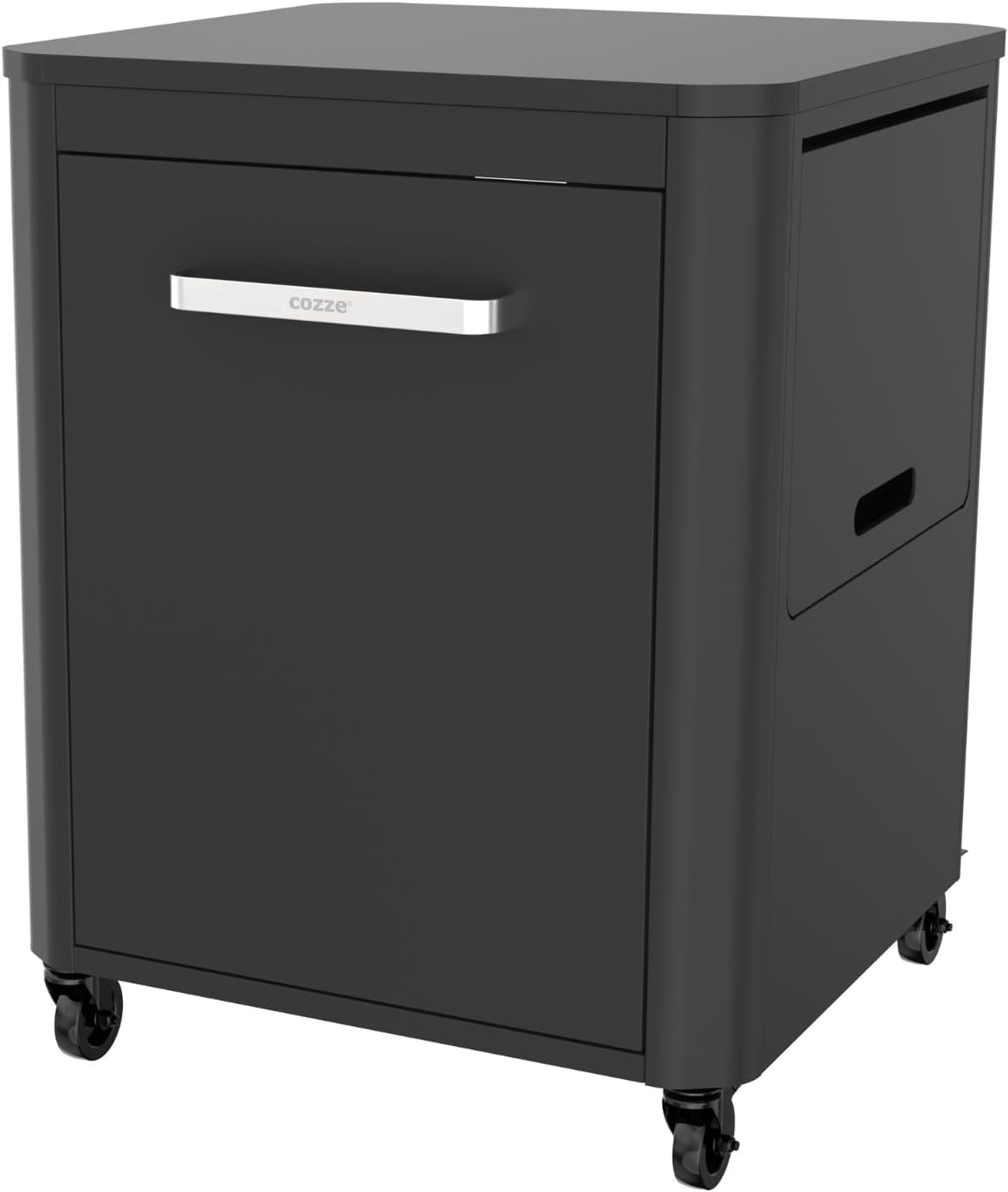 COZZE Kitchen Cart &ndash; Rolling Kitchen Island with Storage, Foldable Side Tables, Gas Bottle Holder &ndash; Rolling Storage Cart & Kitchen Island on Wheels image number 1