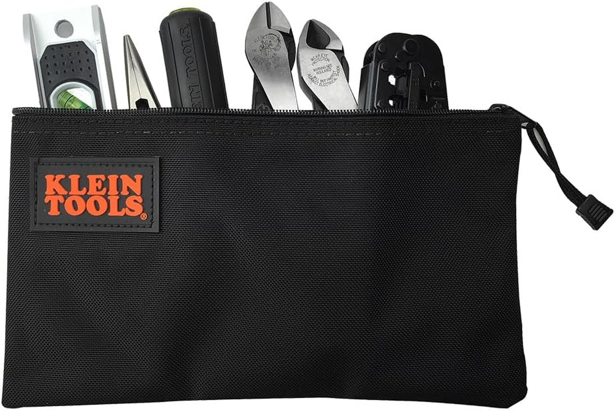 KLEIN TOOLS Cordura Nylon Tool Pouch Zipper Bag, Black image number 6