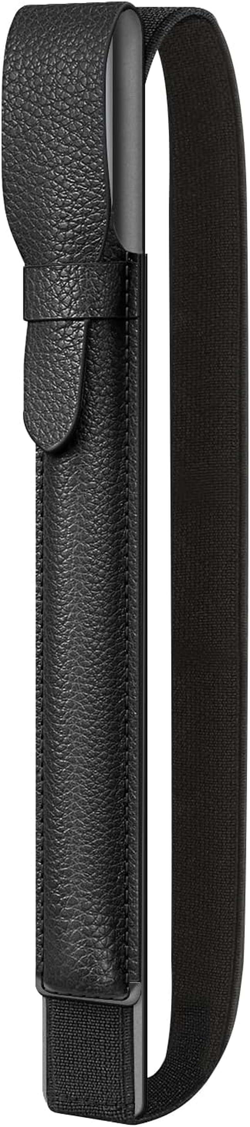 Fintie Pencil Holder Compatible with Remarkable 2, Stylus Pouch PU Leather Pen Sleeve Portable Elastic Pencil Case Cover for Remarkable 2/Boox/Scribe Stylus Pen, Black