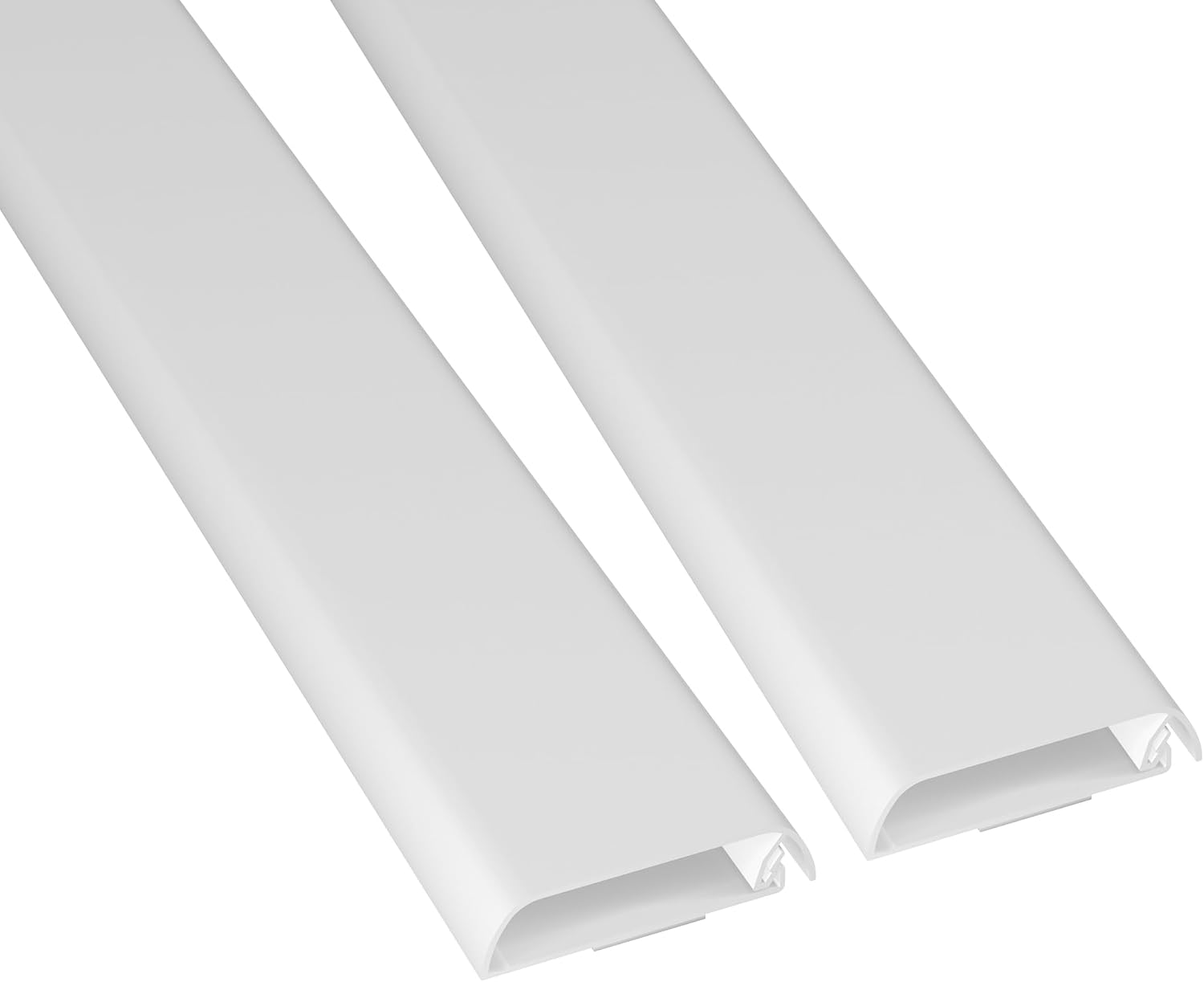 D-Line Cable Trunking, Wire Cover for Wall, TV Cable Tidy, Paintable, Self-Adhesive, Hinged One-Piece Design - 2X 60Mm (W) X 15Mm (H) X 40Cm Lengths (80Cm Total) - White image number 7