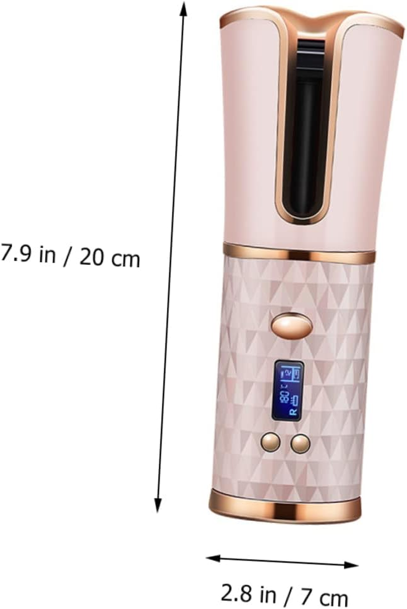 PENIKOKO Automatic Cordless Hair Curler with Temperature Portable Usb Rechargeable Curling Iron for Effortless Styling Suitable for All Hair Types Pink image number 4