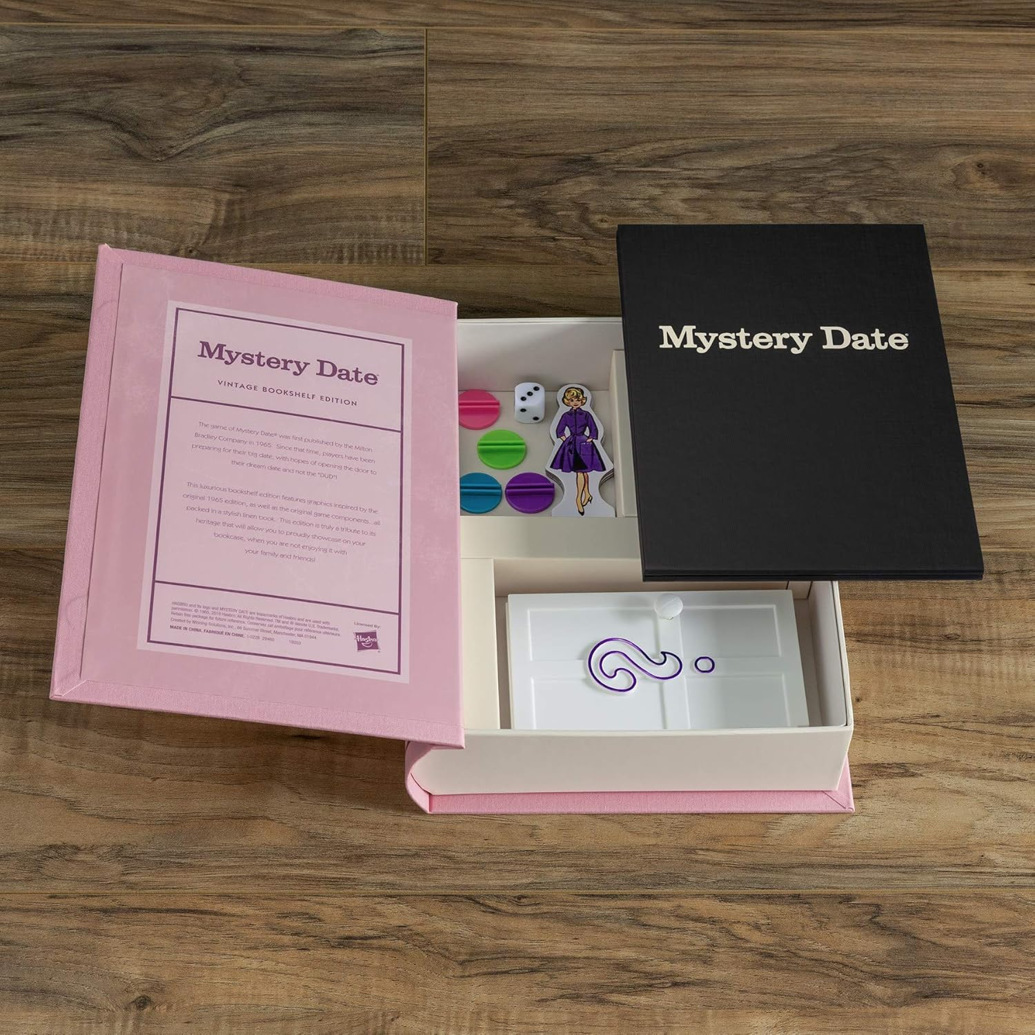 WS Game Company Mystery Date Vintage Bookshelf Edition Board Game, 120+ Age, 4 Players, Mystery Theme, Pink, 2022 image number 1