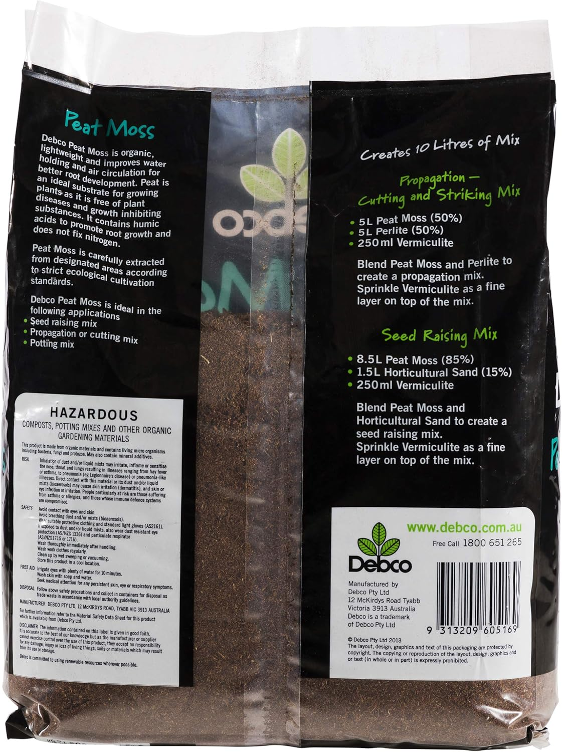 Debco Perlite Additive 5 Litre & Professional Peat Moss 5 Litre image number 3