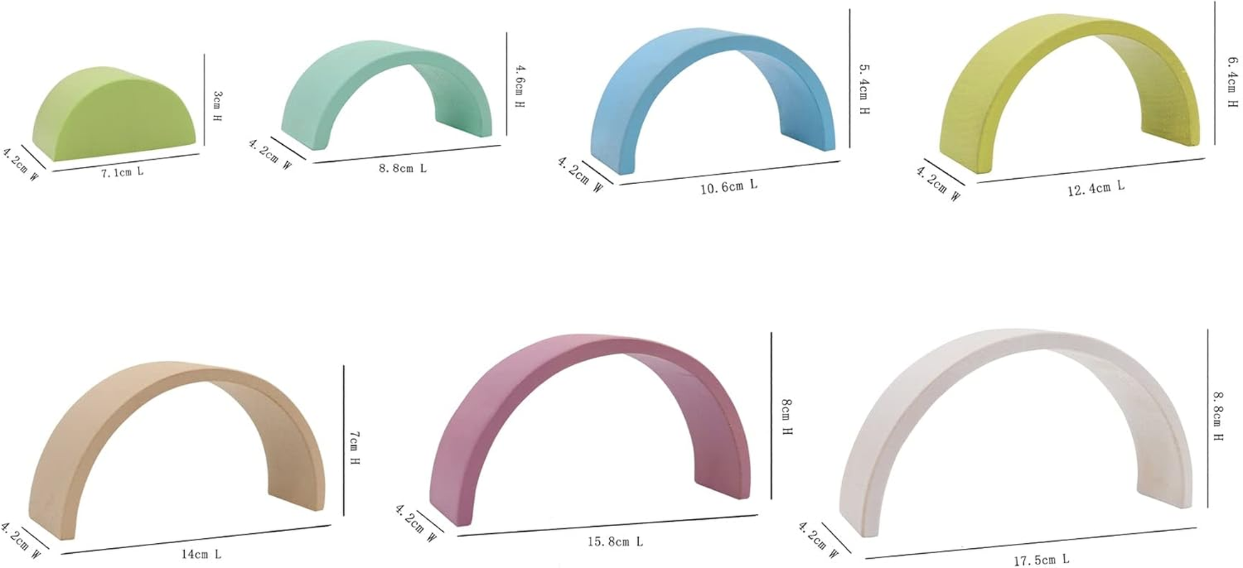 Kaper Kidz Calm & Breezy Wooden Rainbow Terracotta Stacking Toy image number 5