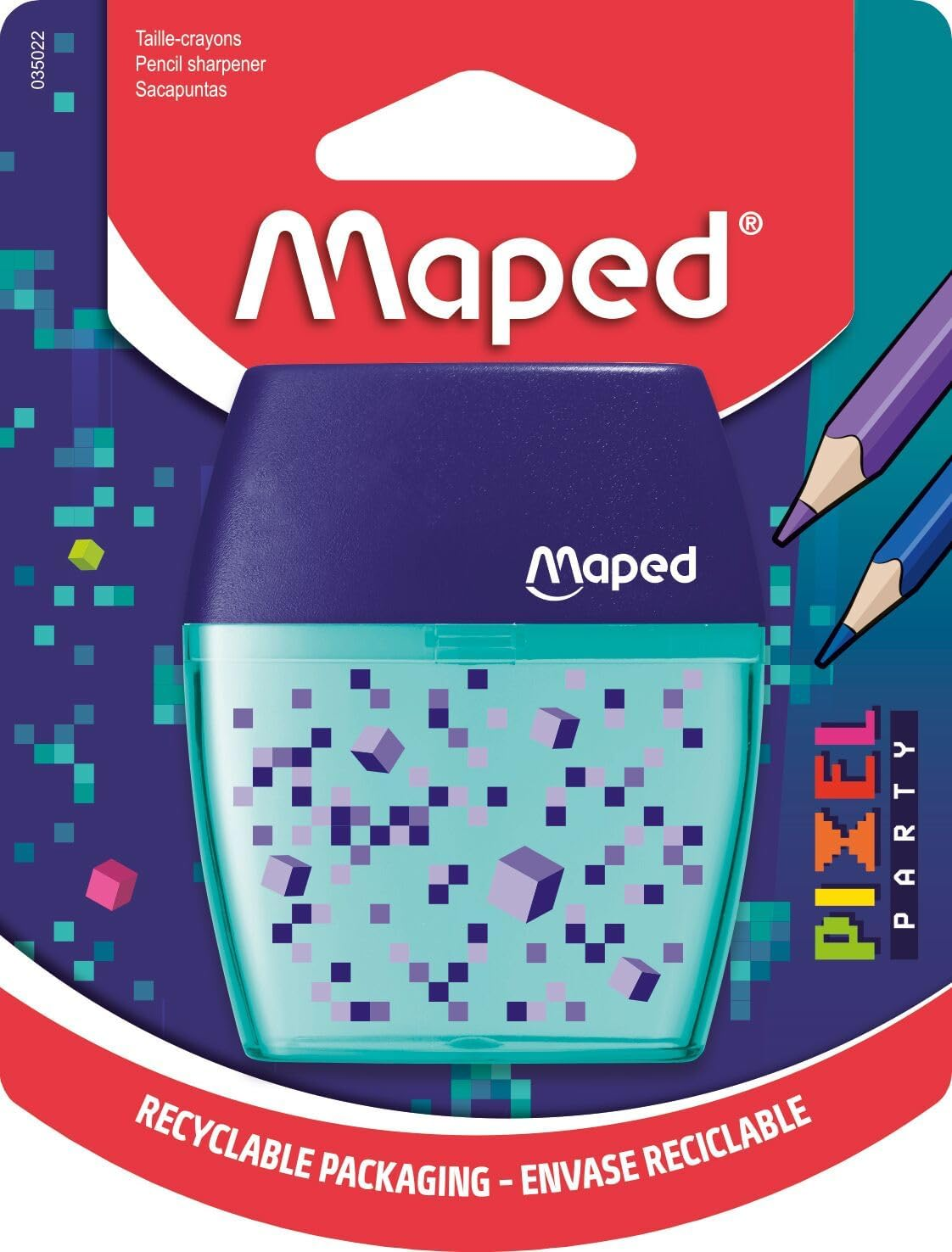 Maped 035022 Pixel Party 2 Hole Sharpener Shaker image number 2