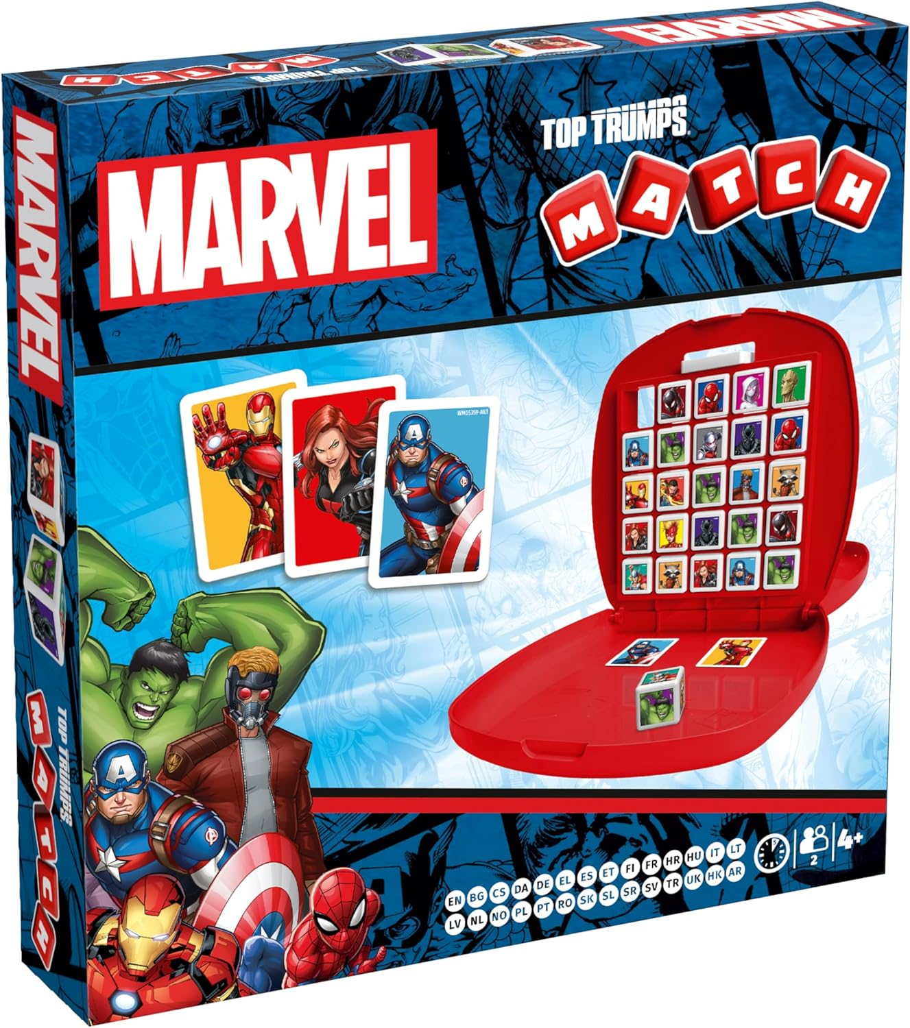Top Trumps Match Marvel the Crazy Cube Game - Competetive, Strategic & Logic Board Game - Match 5 in Row Marvel Heroes! - 2+ Players Aged 4+ image number 4