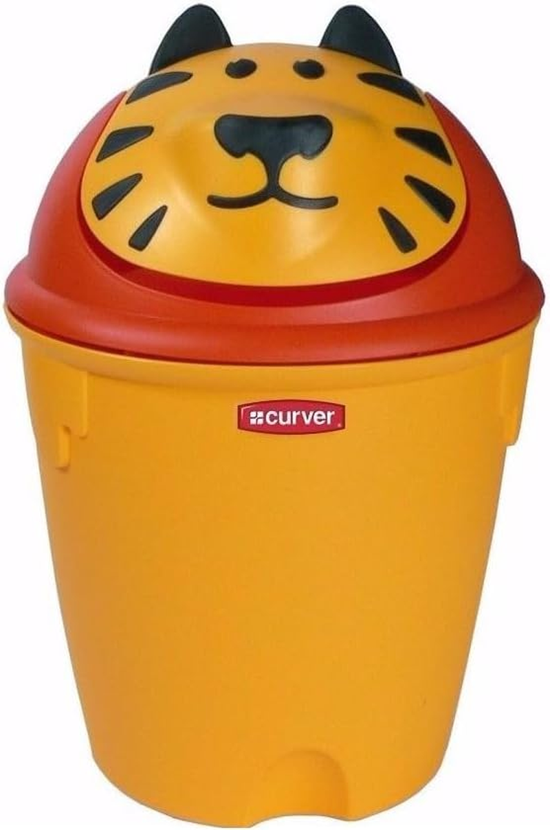 Keter Curver Kids Tiger Waste Bin, 12 Litre Capacity image number 1