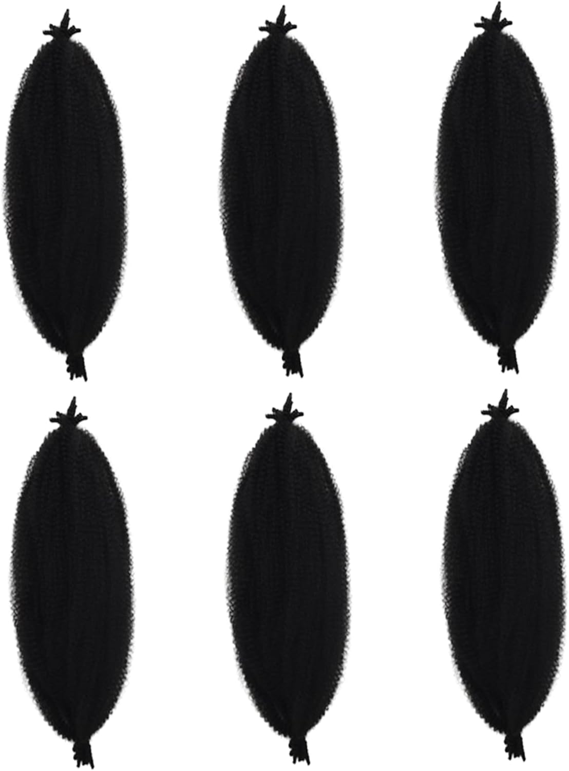 Passion Twist Hair 6 Packs 16 Inch Butterfly Locs Pre-Separated Spring Twist Hair Soft Faux Locs Natural Black Crochet Hair for Women Short, Passion Twist Crochet Hair