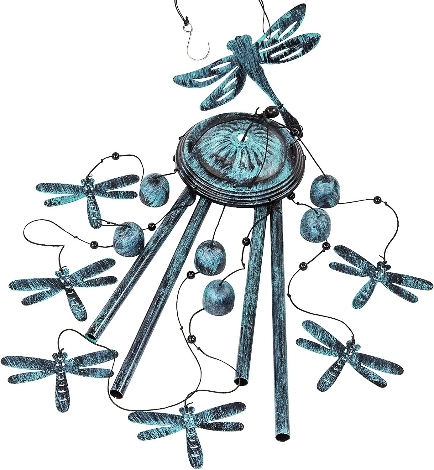 Monsiter QE Outdoors Wind Chimes with 4 Aluminum Tubes - Dragonfly S Hook, Wind Bells Hanging Decorate for Patio, Garden, Backyard or Porch image number 5