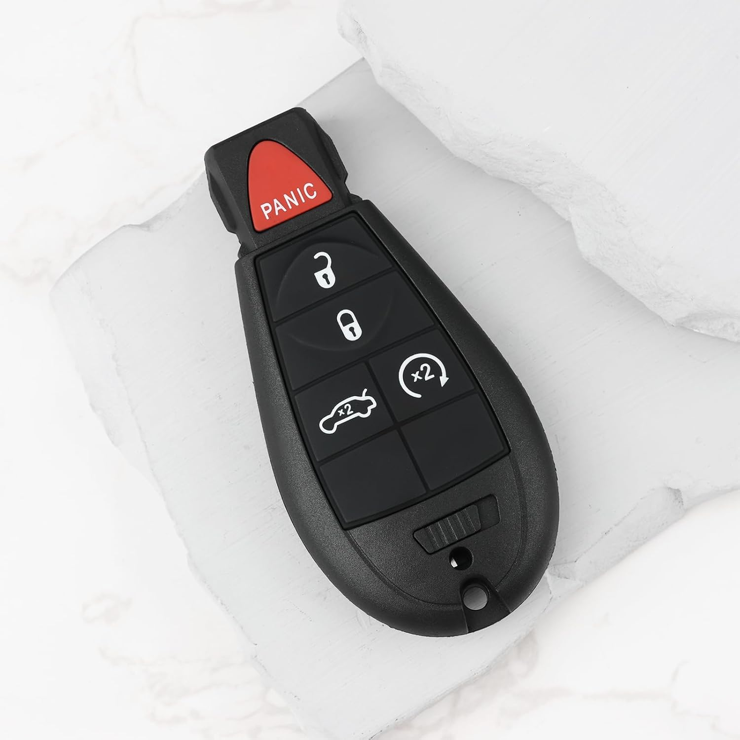 Emagtech 5 Buttons Remote Control Key with Circuit Board 433 Mhz Compatible with Chrysler 300 Compatible with Jeep Cherokee