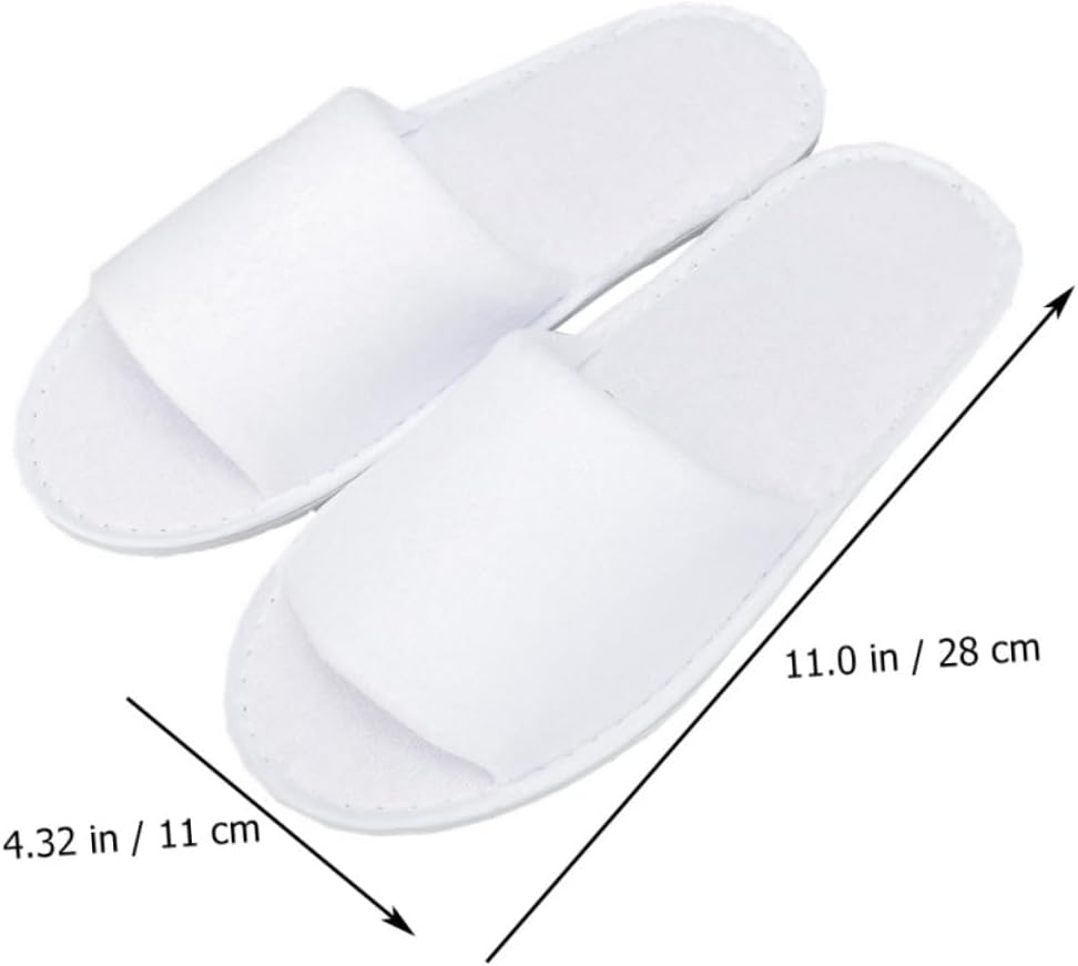 Minkissy 10Pairs Disposable One-Off Babouche Slipper Comfortable Thickened Hotel Guest Slippers for Women image number 3