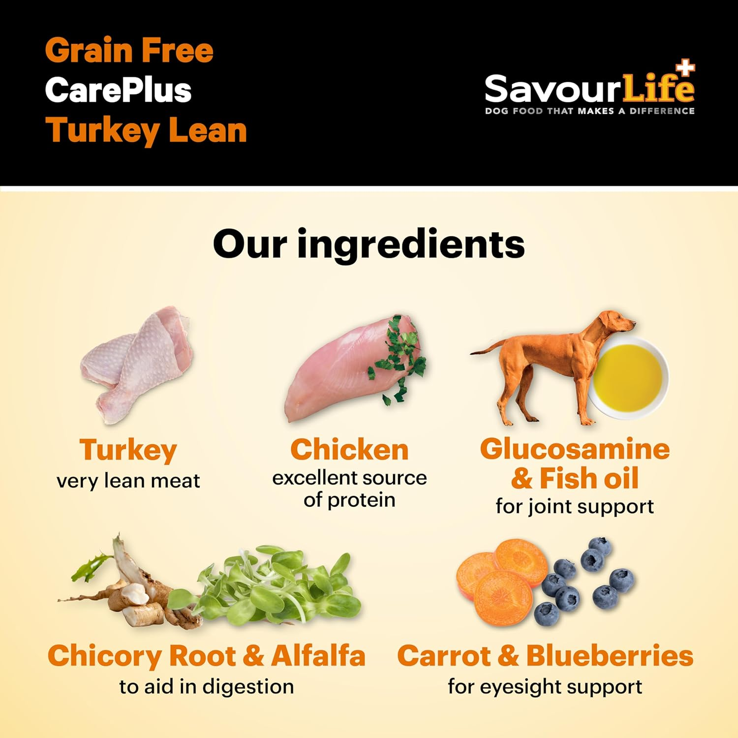 Savourlife Grain Free, Adult Lean Dog Food, Australian Turkey, 10Kg image number 3