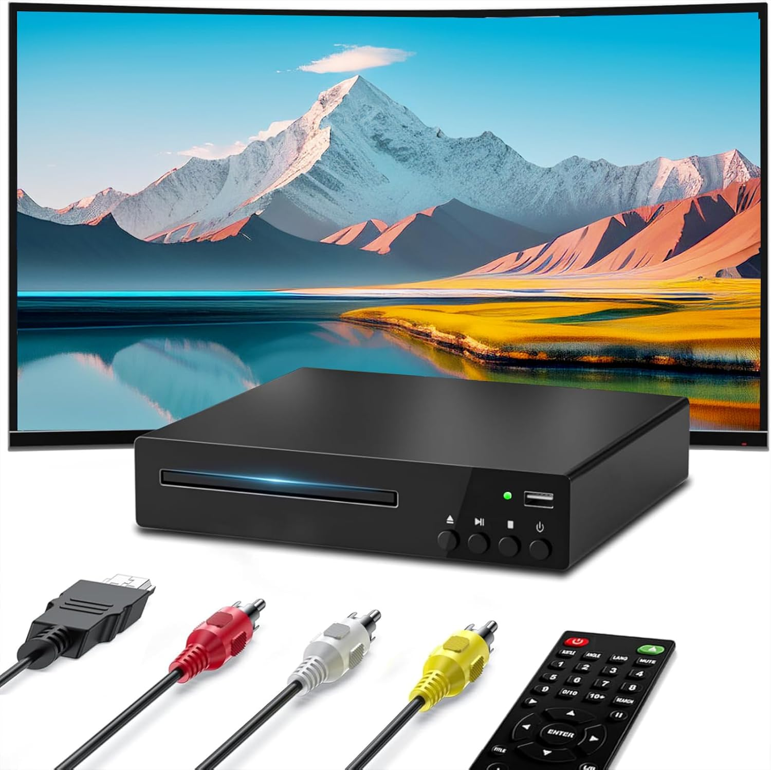 DVD Player for TV, SHIWAKOTO Multi Region Free DVD Players with HDMI, RCA/AV Output, USB Port, Remote Control image number 5