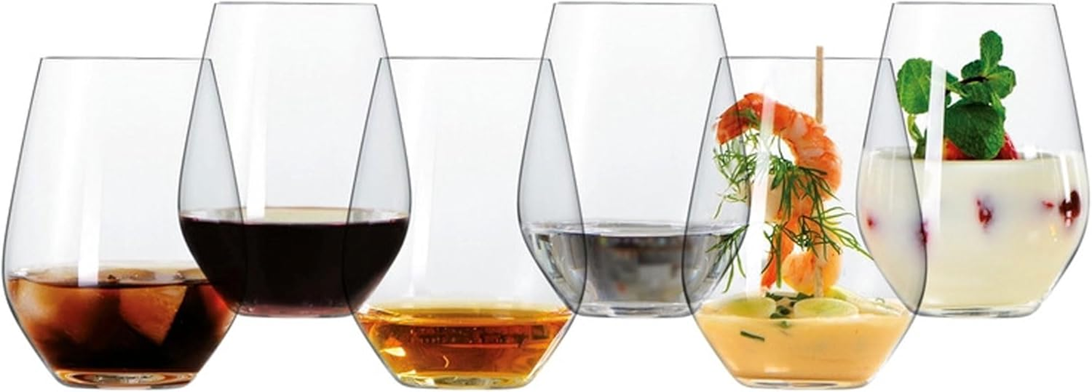 Spiegelau Authentis Casual All Purpose Tumbler, Clear &ndash; Versatile Crystal Glass for Wine, Cocktails & Beverages &ndash; Machine-Made Elegant Barware, Dishwasher Safe &ndash; 460 Ml Capacity (Pack of 6) image number 1