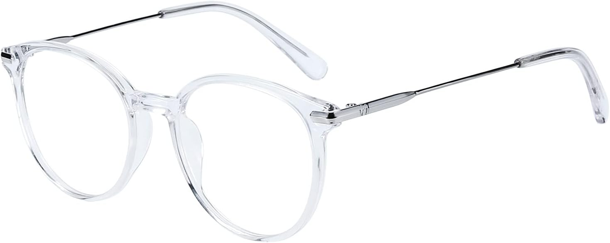 ZENOTTIC round Optical Glasses Transparent Frame Clear Lens Eyewear Non- Eyeglasses for Women