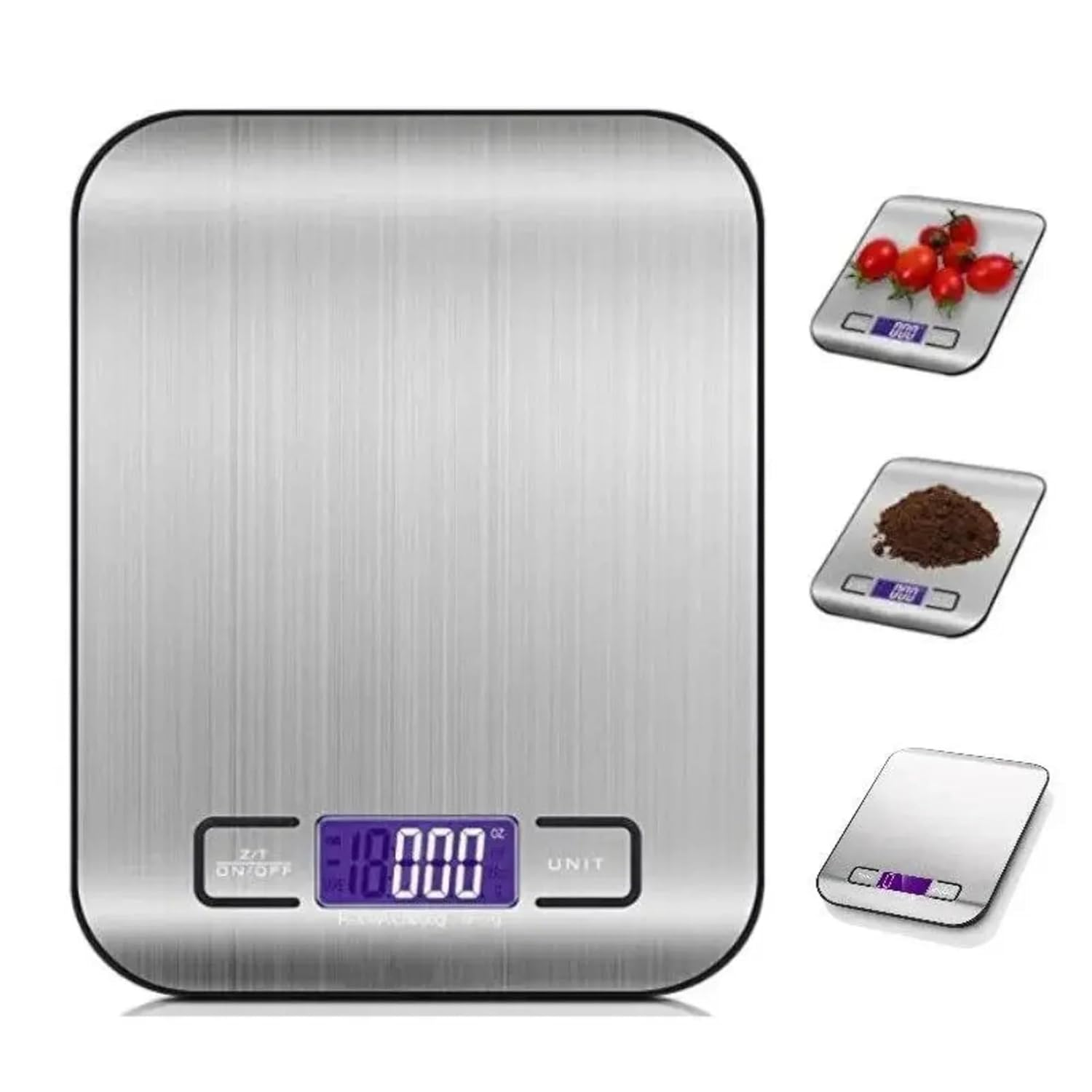 Salesbay Kitchen Scale Cooking LCD Digital 5Kg/1G Stainless Steel Food Weight image number 2
