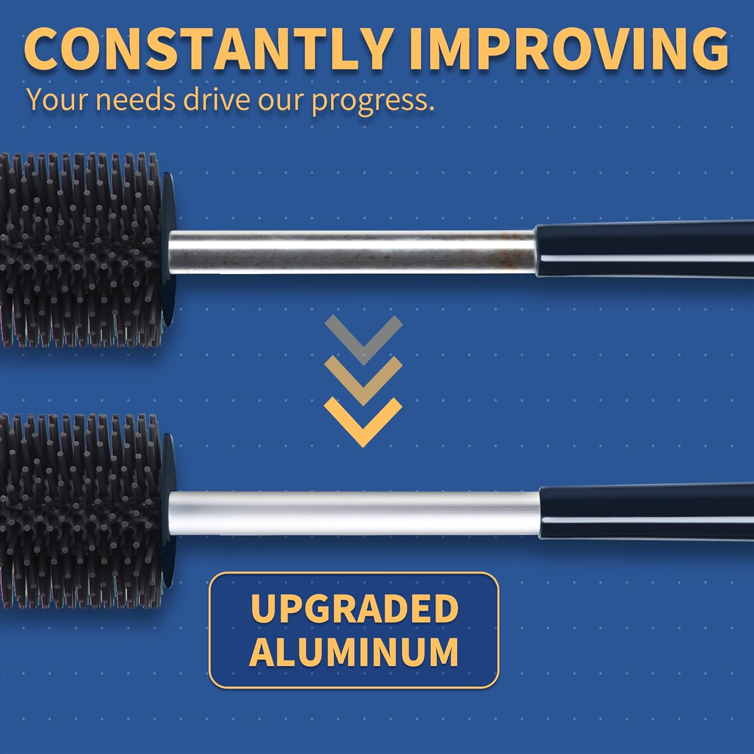 BOOMJOY Toilet Brush with Holder 2 Packs - Silicone Toilet Bowl Brush, Tweezers for Bathroom, Black image number 1