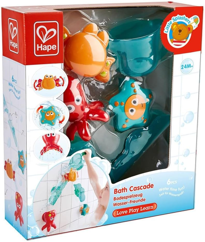 Hape E0215 Bath Cascade | Suction Cup Dancing Sea Creature Bath Time Play Set image number 3