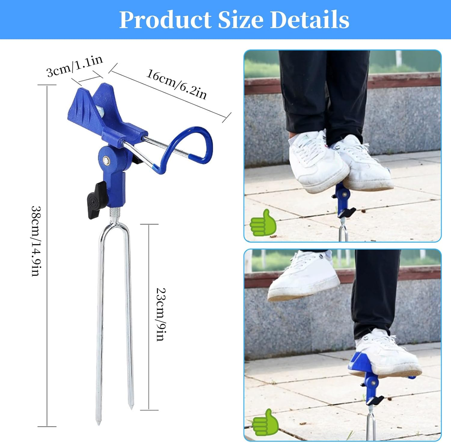 Fishing Rod Pole Holders 2 Pcs Universal Adjustable Lightweight Brackets for Hand Rods Sea Rods Steady Durable Boat Rods Holders with Clamp Hands-Free Pole Stands for Shore Bank Fishing image number 5