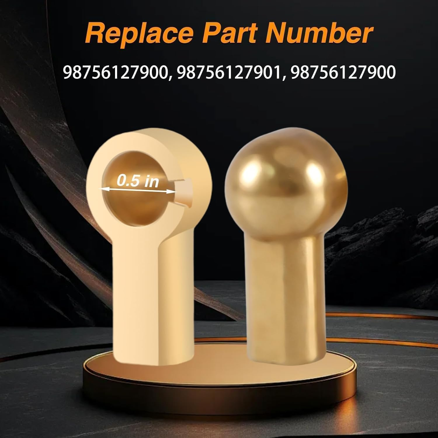 FUSCH Upgrade Brass Convertible Top Push Rod Ball Joint Compatible with Porsche 986 987 Boxster 1997-2012 Replace#: 98756127900 98756127901 98756127900 image number 6