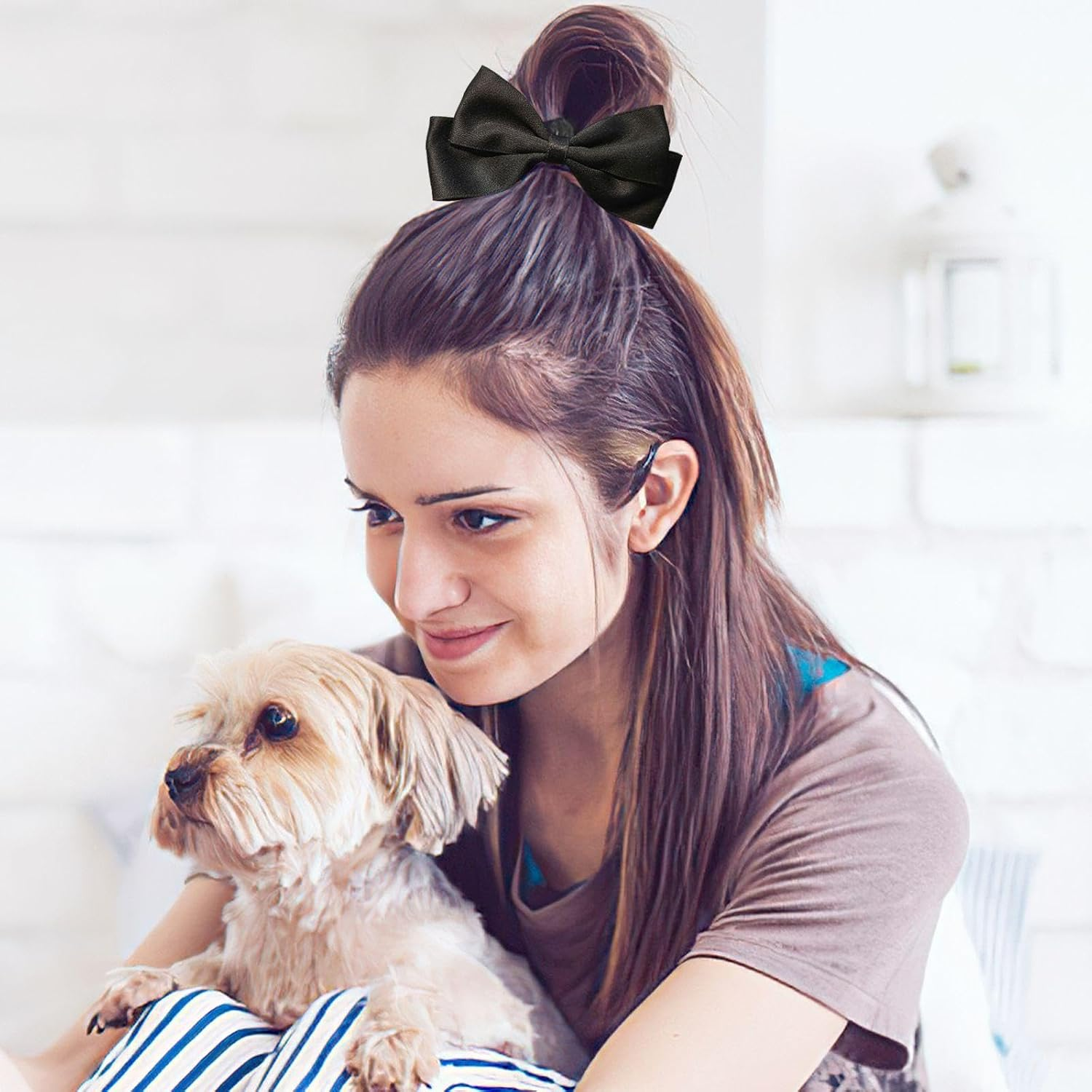 3 Pieces Bow Knot Hair Rope, Elastic Hair Rope, Simple and Versatile Hair Ring, Women'S Hair Accessories, Hairstyle Accessories. image number 4